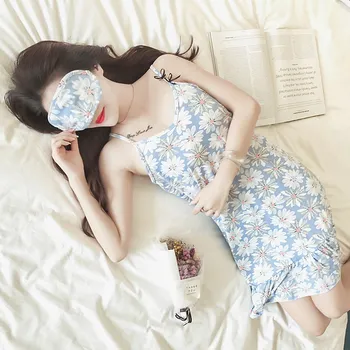 New floral sling nightdress female summer sexy large size thin section cute ladies dresses home service nightgowns women Print
New floral sling nightdress female summer sexy large size thin section cute ladies dresses home service nightgowns women Print