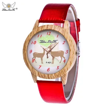 Christmas Elk Pattern Watches Wood Grain Denim Band Analog Quartz Vogue Dress Watches Clock Relogio Feminino Christmas Gift
Christmas Elk Pattern Watches Wood Grain Denim Band Analog Quartz Vogue Dress Watches Clock Relogio Feminino Christmas Gift
