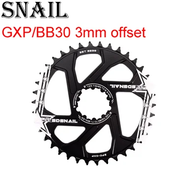 Snail GXP Chain Ring Round 3mm Offset for Sram X9 X0 XX1 X01 eagle boost 148 32t 34t 36 38T 40 Bike Direct Mount Chainwheel
Snail GXP Chain Ring Round 3mm Offset for Sram X9 X0 XX1 X01 eagle boost 148 32t 34t 36 38T 40 Bike Direct Mount Chainwheel