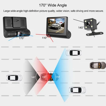 Hot 4" 1080P Three Lens Car DVR Dash Cam Camera Camcorder Night Vision / G-sensor / Motion Detection / Loop Recording
Hot 4" 1080P Three Lens Car DVR Dash Cam Camera Camcorder Night Vision / G-sensor / Motion Detection / Loop Recording