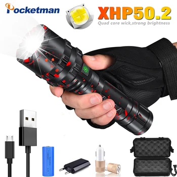 Most Powerful Flashlight XHP50.2 LED flashlight Xlamp L2 Torch Waterproof LED Torch Hunting Flashlight by 18650 26650 Battery
Most Powerful Flashlight XHP50.2 LED flashlight Xlamp L2 Torch Waterproof LED Torch Hunting Flashlight by 18650 26650 Battery