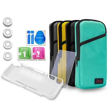 7 in 1 Pack Portable Nylon Carrying Storage Protective Bag+1xTempered Film+1xShell/Case+4xCaps for Nintend Switch Lite Console
7 in 1 Pack Portable Nylon Carrying Storage Protective Bag+1xTempered Film+1xShell/Case+4xCaps for Nintend Switch Lite Console