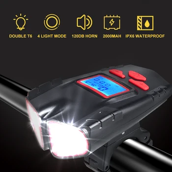 Waterproof Bicycle Light Computer Cycle Speedometer Lights USB Rechargeable Bike Front Light Flashlight LED Cycling HeadLight
Waterproof Bicycle Light Computer Cycle Speedometer Lights USB Rechargeable Bike Front Light Flashlight LED Cycling HeadLight