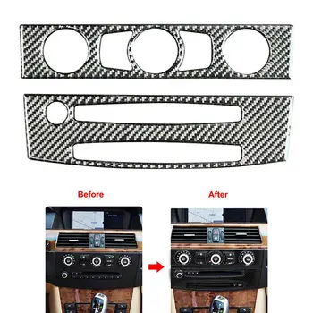 Car Center Console Dual CD AC Panel Trim Cover Sticker For BMW 5 Series E60 2004-2007 Carbon Fiber Vent Cover 138x289mm
Car Center Console Dual CD AC Panel Trim Cover Sticker For BMW 5 Series E60 2004-2007 Carbon Fiber Vent Cover 138x289mm
