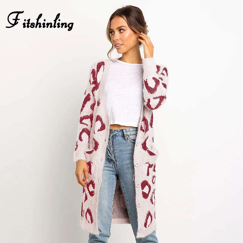 Fitshinling Fuzzy Soft Cardigans For Women Knitted Jacket 2019 Winter Pockets Leopard Long Cardigan Sweater Open Stitch Outwear
Fitshinling Fuzzy Soft Cardigans For Women Knitted Jacket 2019 Winter Pockets Leopard Long Cardigan Sweater Open Stitch Outwear