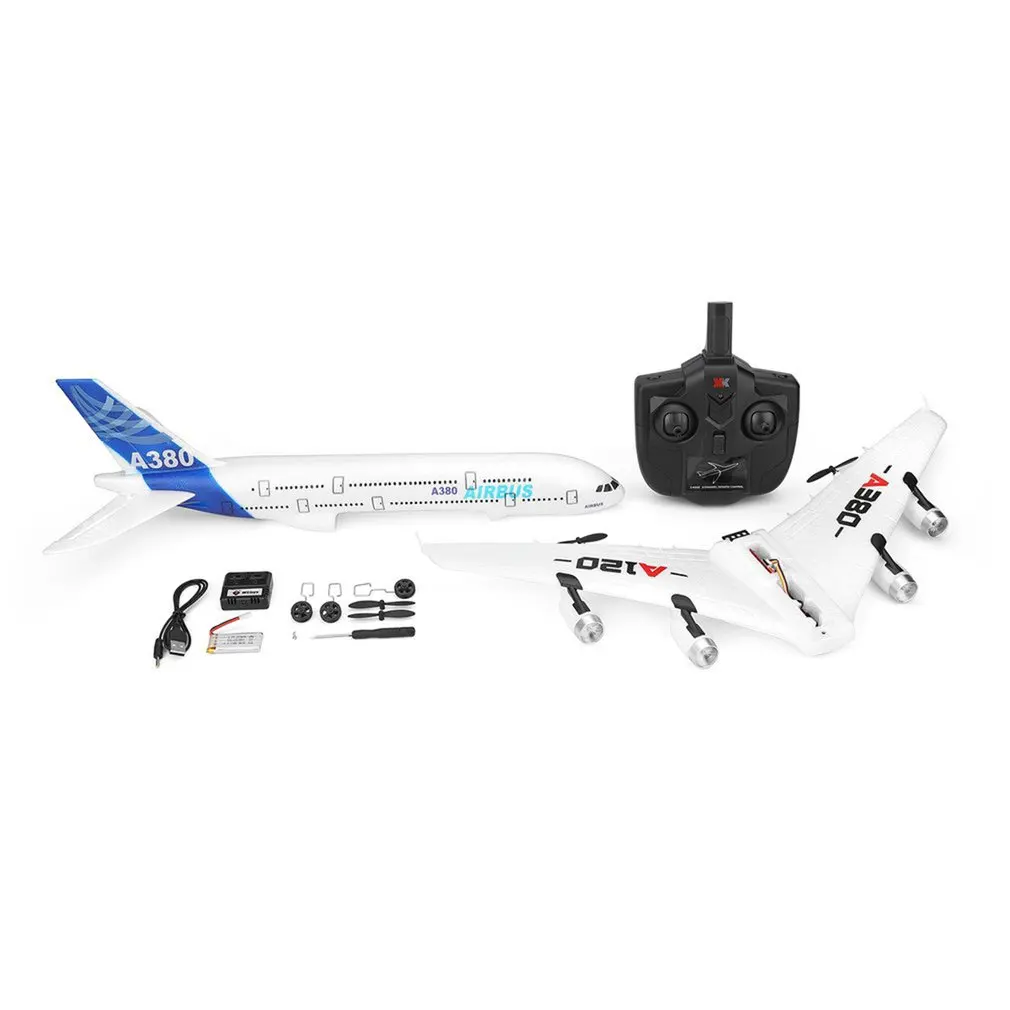 

A120-A380 Airbus 2.4GHz 3CH RC Airplane Fixed Wing Drone Aeromodelling Remote Control Aircraft Six-axis Flight Drone Toys