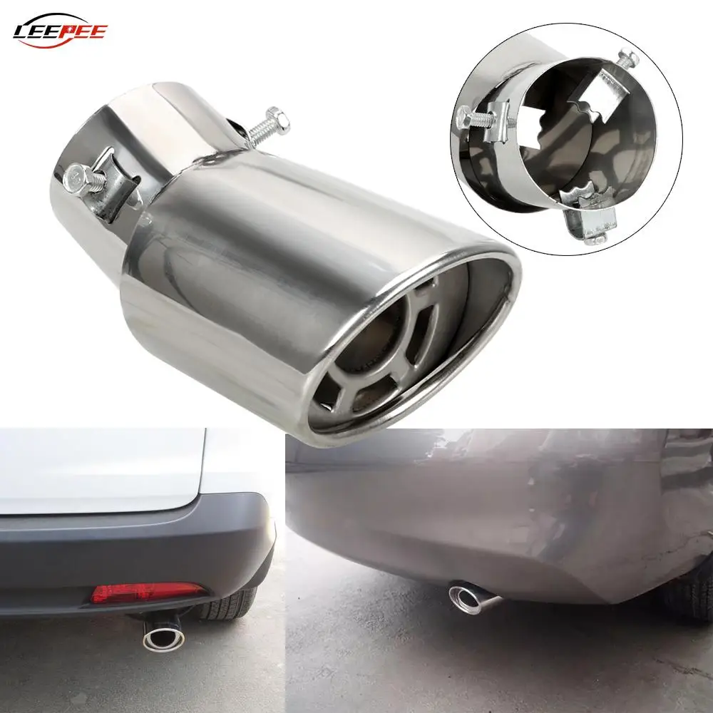 

Universal Car Muffler Pipe Rear Tail Exhaust Replacement Stainless Steel Auto Accessories for Caravan Van RV Truck Off Road 4x4