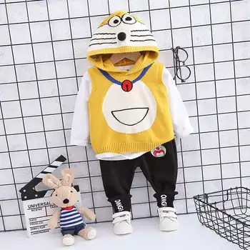 2019 autumn Korean children's clothing boy suit cartoon hooded machine cat sweater coat long sleeve three-piece
2019 autumn Korean children's clothing boy suit cartoon hooded machine cat sweater coat long sleeve three-piece