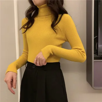 Women Autumn Turtleneck Sweaters Winter Solid Color Thick Warm Slim Knitted Sweater Crop Tops Female Soft Elasticity Pullover
Women Autumn Turtleneck Sweaters Winter Solid Color Thick Warm Slim Knitted Sweater Crop Tops Female Soft Elasticity Pullover