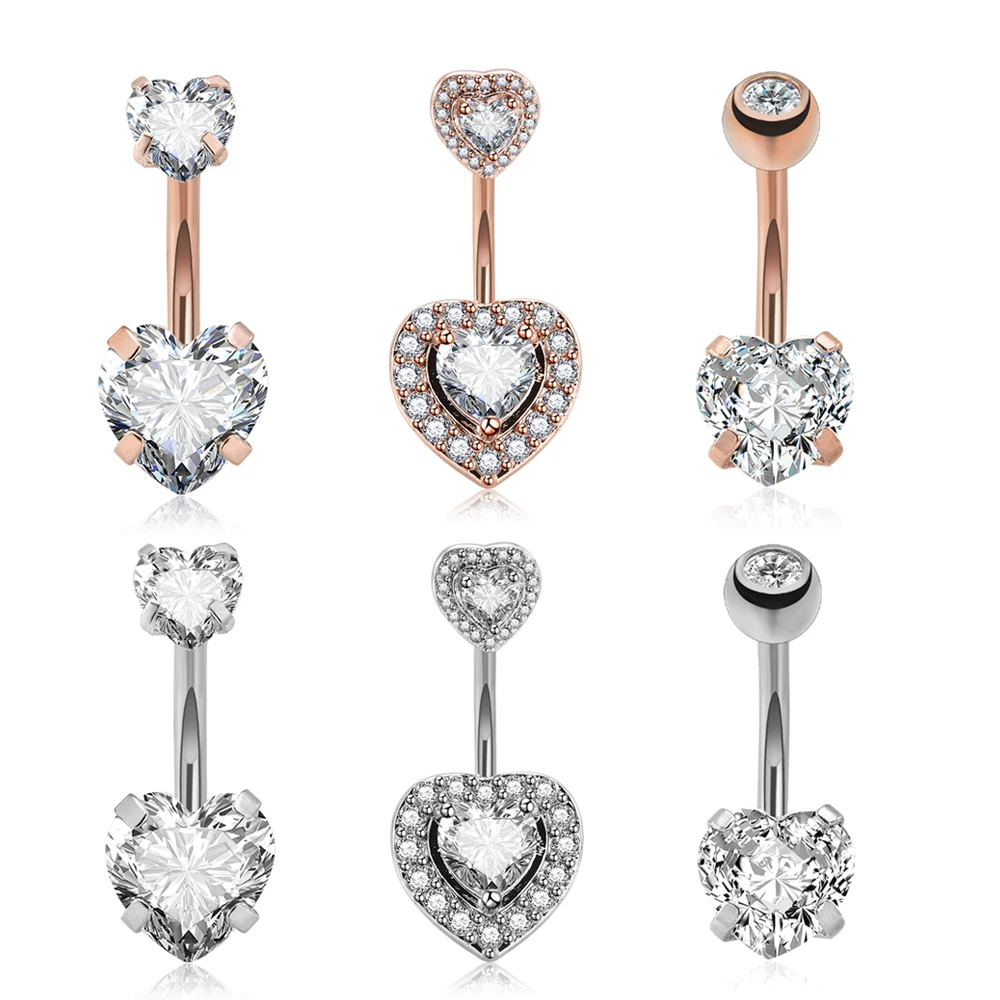 Surgical steel Navel Belly Button Ring Barbell Zircon Heart Piercing Sexy Belly Bars Belly Button Rings Belly indian jewelry
Surgical steel Navel Belly Button Ring Barbell Zircon Heart Piercing Sexy Belly Bars Belly Button Rings Belly indian jewelry