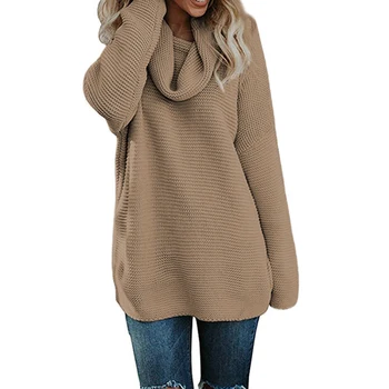 Autumn Winter Women Medium Long Sweater Knitted Pullover Turtleneck Outerwear Solid Long Sleeve Tops Jumper Loose Plus Size Lady
Autumn Winter Women Medium Long Sweater Knitted Pullover Turtleneck Outerwear Solid Long Sleeve Tops Jumper Loose Plus Size Lady