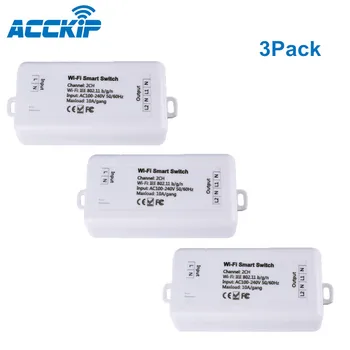 3PCS ACCKIP 2 Channels Smart Breaker Wifi Smart Switch DIY Module 10A Wireless Remote Control Timer Light Switch For Smart Home
3PCS ACCKIP 2 Channels Smart Breaker Wifi Smart Switch DIY Module 10A Wireless Remote Control Timer Light Switch For Smart Home