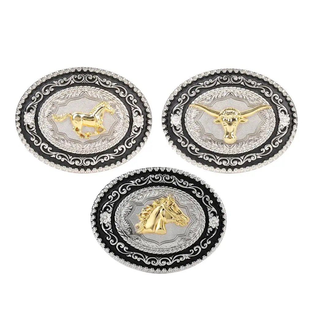Western Indian Belt Buckle Embossed OX Head Rodeo Texas Buckle Replacement Western Indian Belt Buckle Embossed OX Head Rodeo Texas Buckle Replacement