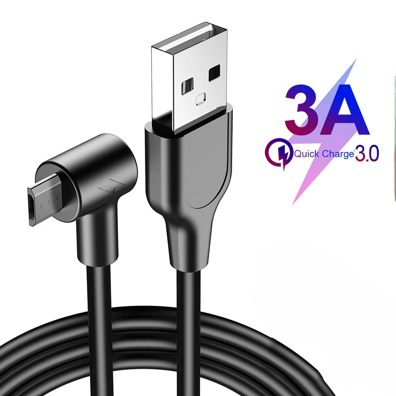 USB Micro Plug Charge Cable 3A Micro USB Fast Charging Cord For Samsung Huawei 90 Degree Game Cable Elbow Microusb Charge Cabo
USB Micro Plug Charge Cable 3A Micro USB Fast Charging Cord For Samsung Huawei 90 Degree Game Cable Elbow Microusb Charge Cabo