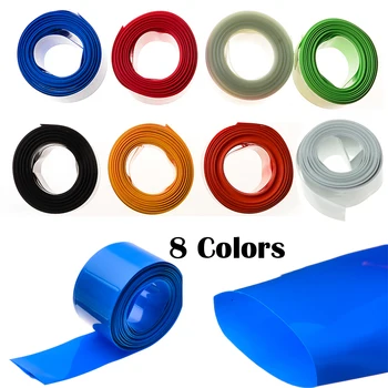 

5M 29.5MM Flat 18.5MM PVC Heat Shrink Tubing Tube Sleeves Wrap Wire Kits For 18650 18500 Battery