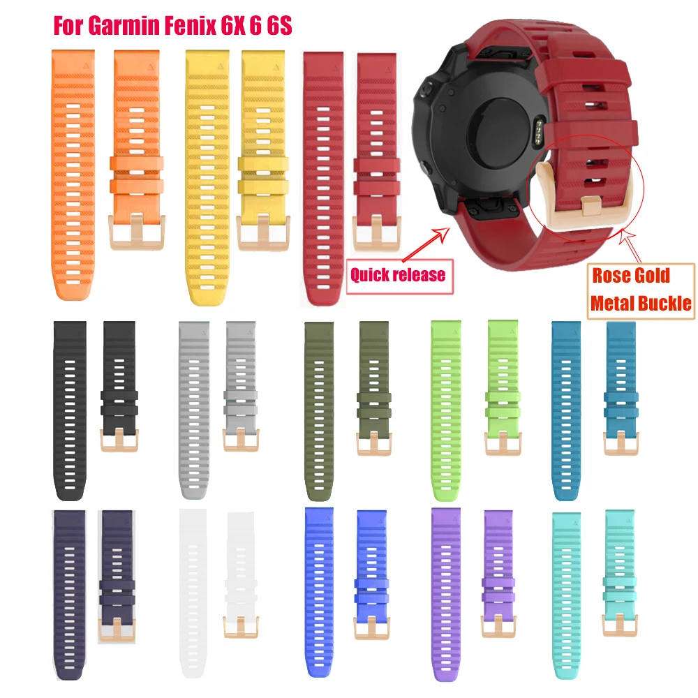 Фото 26 22 20mm Watchband for Garmin Fenix 6X 6 6S Pro 3 HR Forerunner 935 Watch Quick Release Silicone Easy fit Wrist Band Strap | Электроника