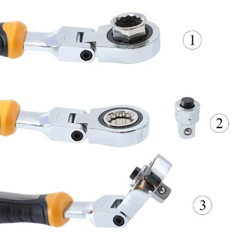 Chrome Vanadium Steel 5pcs Ratchet Wrench 1/4 3/8 1/2in Adjustable Socket Adapter Set Auto Repair Tool
Chrome Vanadium Steel 5pcs Ratchet Wrench 1/4 3/8 1/2in Adjustable Socket Adapter Set Auto Repair Tool
