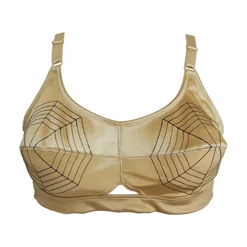 Golden Satin Spider Pattern Vintage Full Cup Women Bullet Bra Retro Sexy Cone Bra for Female Lingerie Underwear BR2019
Golden Satin Spider Pattern Vintage Full Cup Women Bullet Bra Retro Sexy Cone Bra for Female Lingerie Underwear BR2019