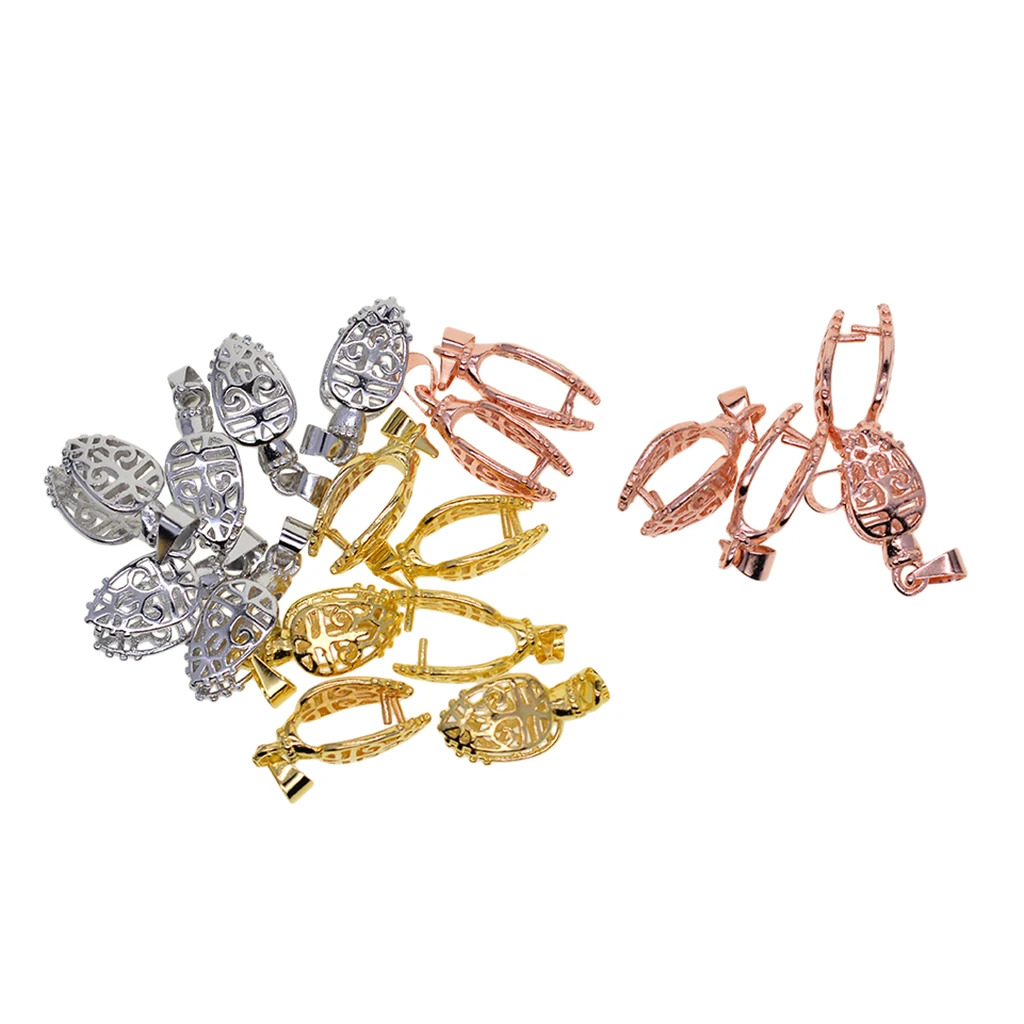 18 Pieces Brass Gemstone Crystal Charms Pendant Pinch Bail Metal Clasp Clips Connector Finding for Jewelry Making DIY Craft 18 Pieces Brass Gemstone Crystal Charms Pendant Pinch Bail Metal Clasp Clips Connector Finding for Jewelry Making DIY Craft