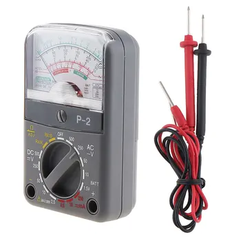 P-2 Mini Portable Multimeter Needle Style with One Pair Test Pen Hand Tool for Measuring DC AC Voltage / DC Current / OHM
P-2 Mini Portable Multimeter Needle Style with One Pair Test Pen Hand Tool for Measuring DC AC Voltage / DC Current / OHM