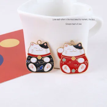 10pcs Cute Cartoon Enamel Lucky Cat Charms Metal Animals Charms Pendants Fit Bracelets Keychain Floating DIY Jewelry Accessories 
10pcs Cute Cartoon Enamel Lucky Cat Charms Metal Animals Charms Pendants Fit Bracelets Keychain Floating DIY Jewelry Accessories