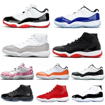 

LOW WMNS CONCORD 11 Mens Womens Basketball Shoes 11s XI Bred High Jumpman 23 Space Jam Cap and Gown Trainers Sneakers Men Rubber