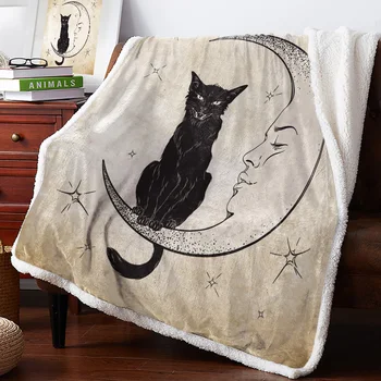BIGHOUSES Throw Blanket Cat Moon Stars Retro Bedspread Coverlet Blankets Fleece Throw Cover Wrap Personalized Thick
BIGHOUSES Throw Blanket Cat Moon Stars Retro Bedspread Coverlet Blankets Fleece Throw Cover Wrap Personalized Thick