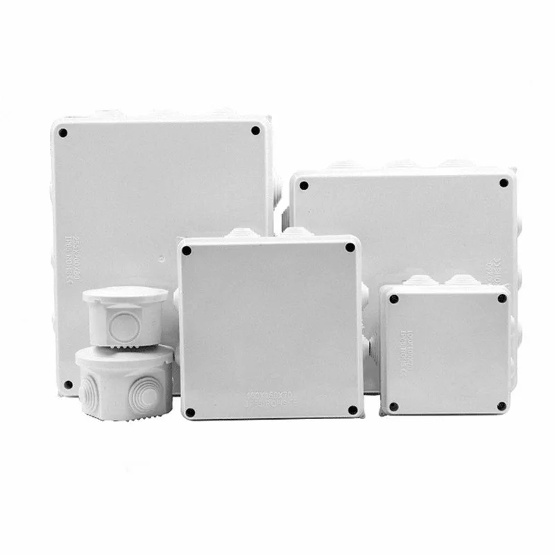 1pcs Waterproof Wire Junction Box Plastic with Rubber Plug Distribution Connector Box Detachable Panel Electric Accessories 
1pcs Waterproof Wire Junction Box Plastic with Rubber Plug Distribution Connector Box Detachable Panel Electric Accessories