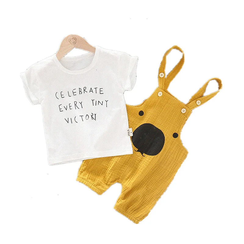 Summer Children Cartoon Clothes Baby Boys Girls Letter O-Neck T Shirt Bib Pants 2Pcs/sets Infant Kids Fashion Toddler Tracksuits
Summer Children Cartoon Clothes Baby Boys Girls Letter O-Neck T Shirt Bib Pants 2Pcs/sets Infant Kids Fashion Toddler Tracksuits