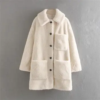 2019Fall and Winter Grab Fleece Overcoat, Double-pocket Thickened Medium-length Single-row Button Lamb Wool Overcoat, 296925
2019Fall and Winter Grab Fleece Overcoat, Double-pocket Thickened Medium-length Single-row Button Lamb Wool Overcoat, 296925