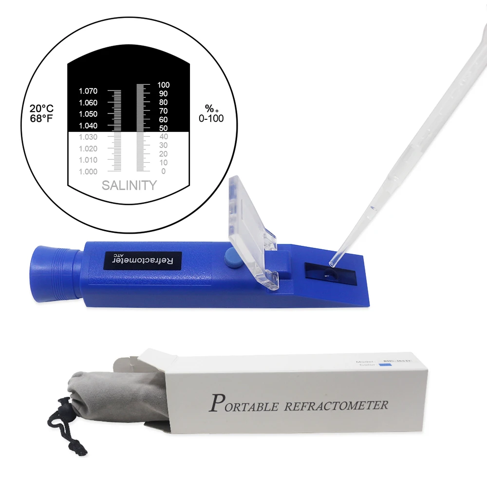 Handheld Aquarium Refractometer 0-10% 1.000-1.070SG Sea Salt Water Concentration Mariculture Breeding Gravimeter Tester Monitor
Handheld Aquarium Refractometer 0-10% 1.000-1.070SG Sea Salt Water Concentration Mariculture Breeding Gravimeter Tester Monitor