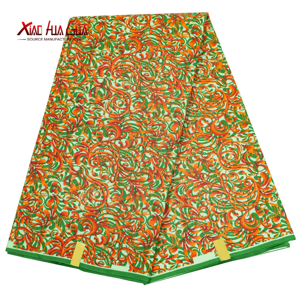 

2021 Xiaohuagua African Fabric Autumn Scenery Batik High Quality Traditional Handicraft Sewing Party Dress 6 Yards FP6442