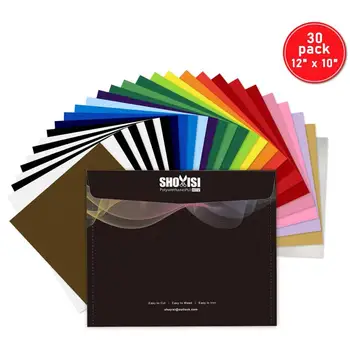 SHOYISI Heat Transfer Vinyl PU Bundle for T-shirt-12"x10" 30 Sheets 20 Assorted Colors Included Teflon.
SHOYISI Heat Transfer Vinyl PU Bundle for T-shirt-12"x10" 30 Sheets 20 Assorted Colors Included Teflon.