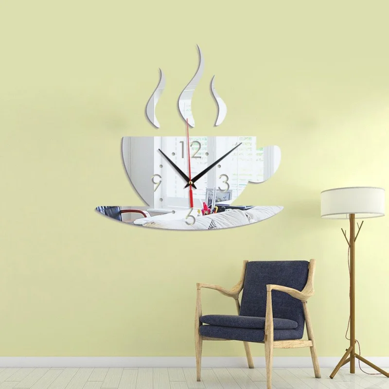 3D Wall Sticker Crystal Wall Watch Mirror Wall Sticker Coffee Cup Wall Clock Home Decor
3D Wall Sticker Crystal Wall Watch Mirror Wall Sticker Coffee Cup Wall Clock Home Decor