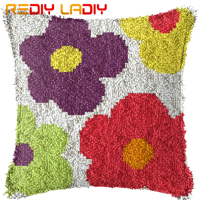 Latch Hook Kit Make Your Own Cushion Colorful Flowers Printed Canvas Crochet Pillow Case Latch Hook Cushion Cover Hobby & Craft
Latch Hook Kit Make Your Own Cushion Colorful Flowers Printed Canvas Crochet Pillow Case Latch Hook Cushion Cover Hobby & Craft