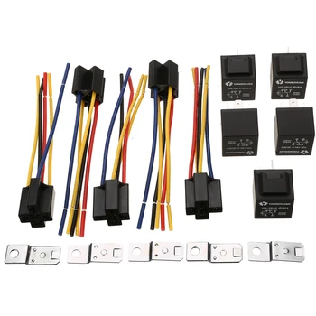 5 Set Car Auto Relay & Socket SPDT 5 Pin 5 Wire DC 12V 12 Volt 40A AMP Black Truck Accessories
5 Set Car Auto Relay & Socket SPDT 5 Pin 5 Wire DC 12V 12 Volt 40A AMP Black Truck Accessories