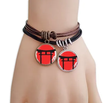 Shinto Shrine Japan Torii Bracelet Double Leather Rope Wristband Couple Set
Shinto Shrine Japan Torii Bracelet Double Leather Rope Wristband Couple Set