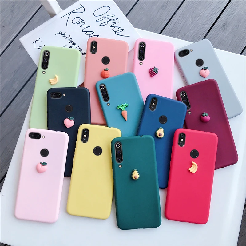 Милый 3D фрукт банан персиковый виноградный чехол для xiaomi mi A3 lite CC 9 9SE cc9 cc9e 8 se pro a1 a2