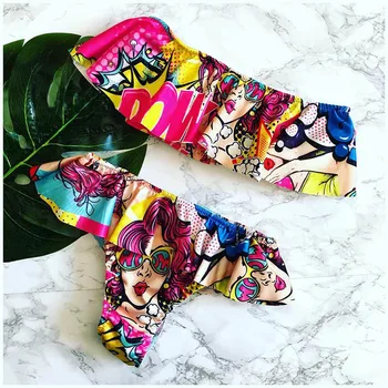 Bikinis 2020 One Shoulder Swimsuit Ruffle Swimwear Women Leaf Print Swimming Suit for Women Sexy biquini Beachwear
Bikinis 2020 One Shoulder Swimsuit Ruffle Swimwear Women Leaf Print Swimming Suit for Women Sexy biquini Beachwear