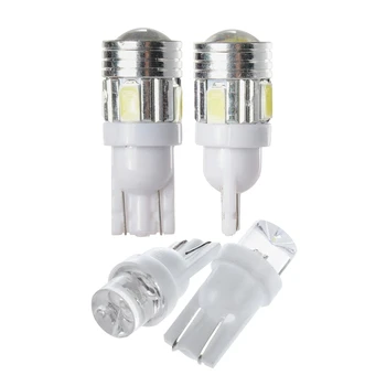 

4 Pcs T10 LED Bulb White 12V: 2 Pcs 5W Car LED Bulb with 6 LED SMD 5730 Night Light MA250 & 2 Pcs W5W 501 LED SMD Side Light Car