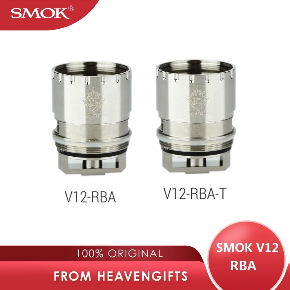 

Original SMOK TFV12 RBA Head for Smok TFV12 Tank Atomizer Type A V12-RBA Coil Dual Coils Deck/Type B V12-RBA-T Triple Coils Deck