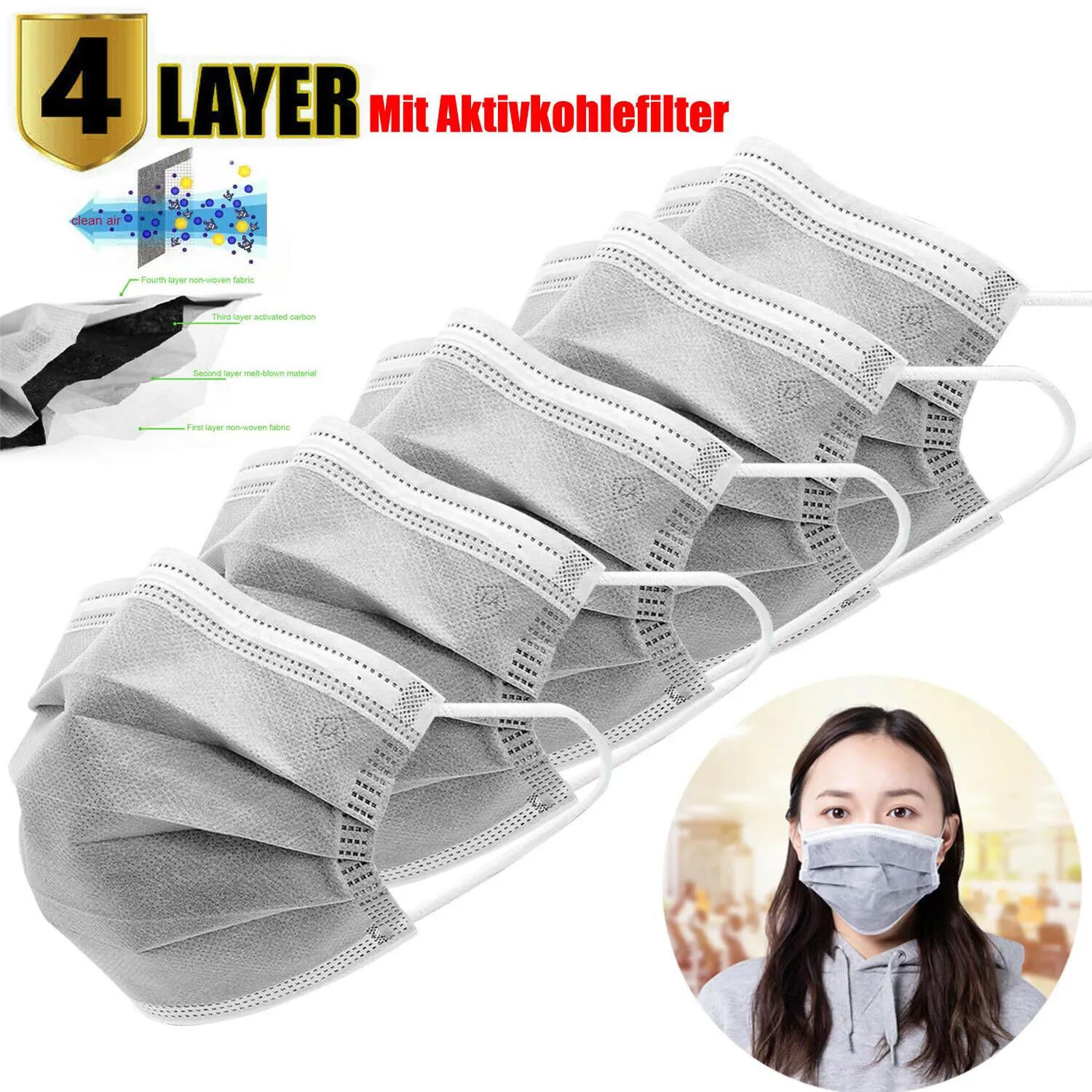 100pcs/lot 4 ly Activated bamboo carbon Filter Anti dust mask Breathable Face Mask Disposable mask Nonwoven mask Earloops Mask
100pcs/lot 4 ly Activated bamboo carbon Filter Anti dust mask Breathable Face Mask Disposable mask Nonwoven mask Earloops Mask