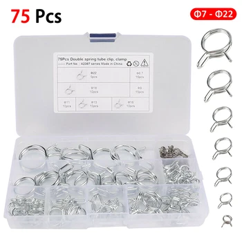 75 Pcs Spring Band Type Gas Fuel Line Hose Water Pipe Tubing Clamps Spring Clip Motorcycle ATV Tube Clamp Clip
75 Pcs Spring Band Type Gas Fuel Line Hose Water Pipe Tubing Clamps Spring Clip Motorcycle ATV Tube Clamp Clip