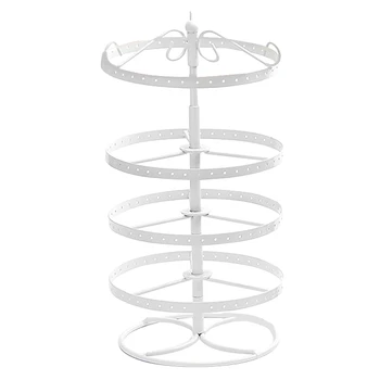 4 Tiers Metal Rotating Earring Organizer Hanger, 168 Holes Exquisite Jewelry Display Stand Necklace Rack Holder 
4 Tiers Metal Rotating Earring Organizer Hanger, 168 Holes Exquisite Jewelry Display Stand Necklace Rack Holder