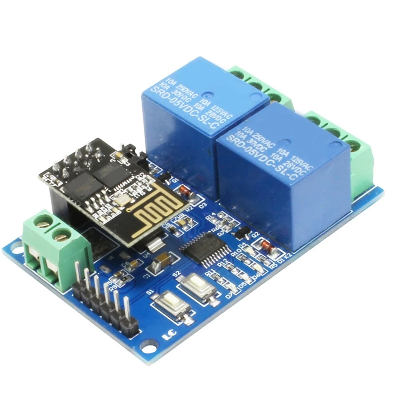 5V ESP8266 ESP-01 2 WiFi реле канала модуль 2-канальный релейный для IOT Smart Home Phone APP Controller |