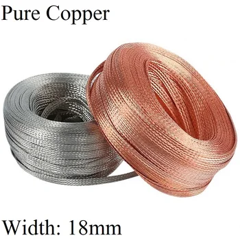 Tinned Copper Braided Sleeve 18mm Metal Sheath Anti interference Screening Audio Speaker Power Signal Cable Shielding Wire Wrap
Tinned Copper Braided Sleeve 18mm Metal Sheath Anti interference Screening Audio Speaker Power Signal Cable Shielding Wire Wrap