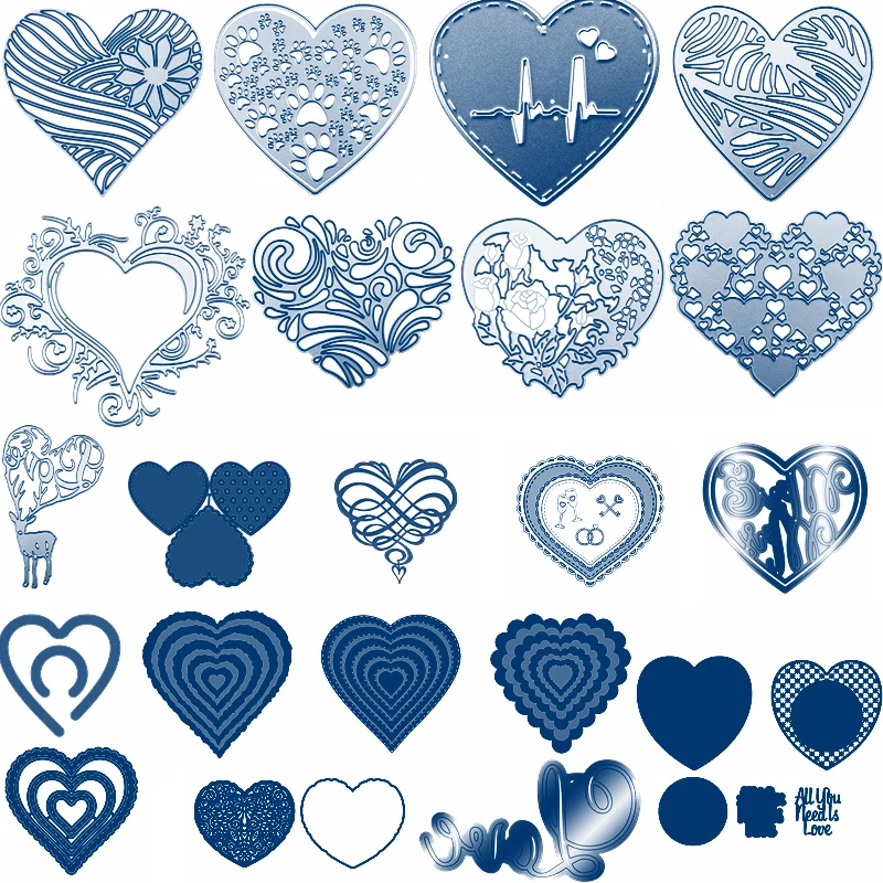 21 Different Love Heart Shape Valentine Day Element Hollow Retro Edge Metal Cutting Dies Stencil For Craft Paper Card Album 2020
21 Different Love Heart Shape Valentine Day Element Hollow Retro Edge Metal Cutting Dies Stencil For Craft Paper Card Album 2020