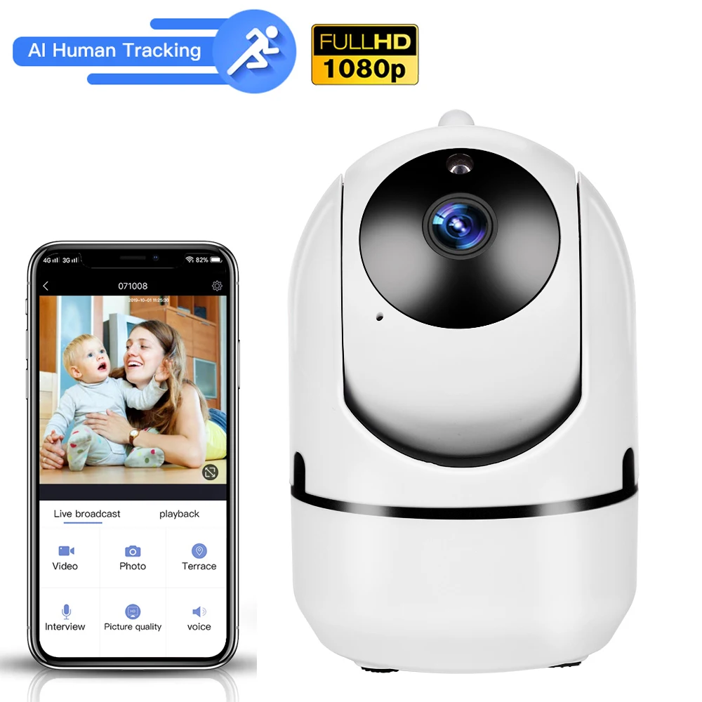 HD 1080P Cloud Wireless IP Camera Intelligent Auto Tracking Of Human Home Security Surveillance CCTV Network Wifi Camera IP Cam
HD 1080P Cloud Wireless IP Camera Intelligent Auto Tracking Of Human Home Security Surveillance CCTV Network Wifi Camera IP Cam