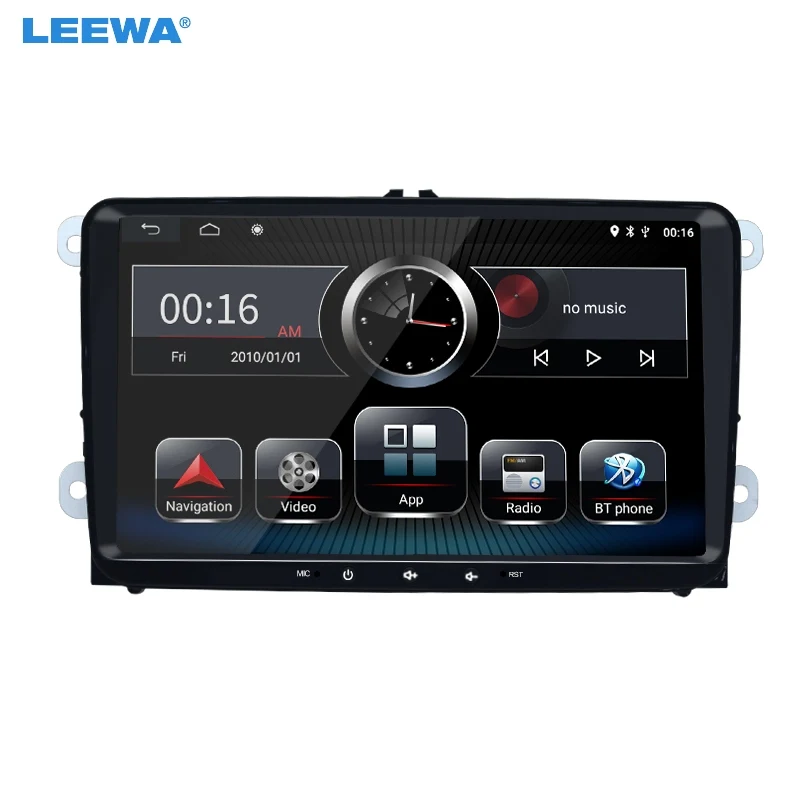 LEEWA 9 дюймовый ультратонкий Android 8 1 автомобильный медиаплеер с GPS навигацией радио
