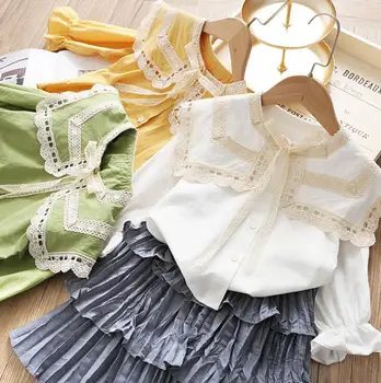 2020 Baby Girls Spring Lace Flare Sleeve Blouse , Princess Kids Fashion Long Sleeve Top 5 pieces/lot, Wholesale
2020 Baby Girls Spring Lace Flare Sleeve Blouse , Princess Kids Fashion Long Sleeve Top 5 pieces/lot, Wholesale